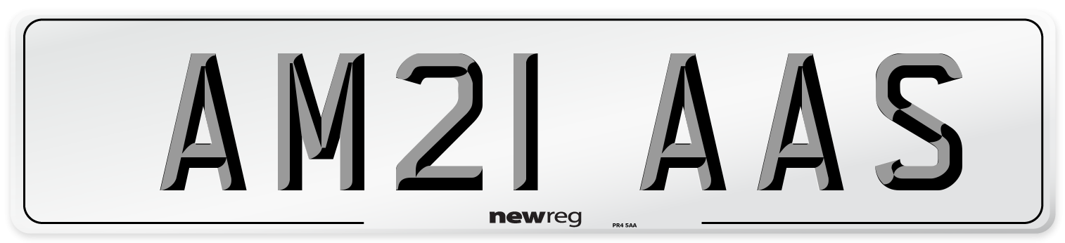 AM21 AAS Number Plate from New Reg